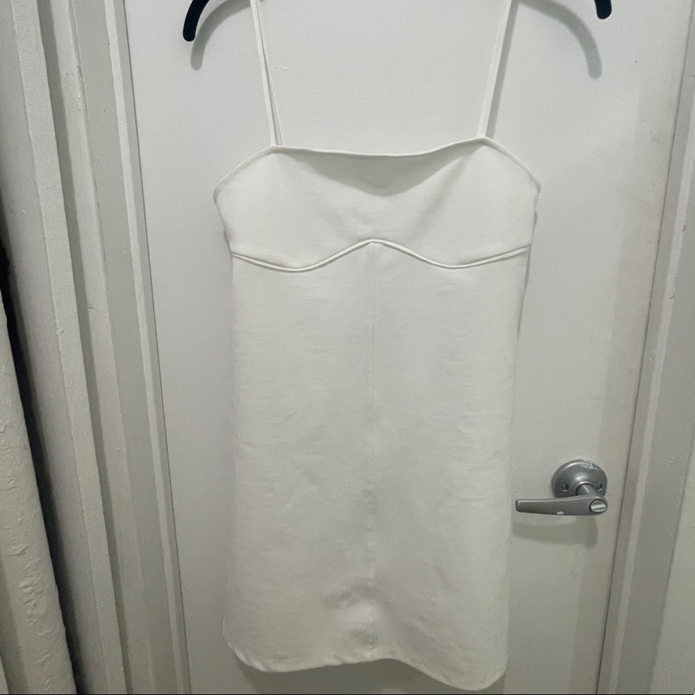 Zara white dress with piping